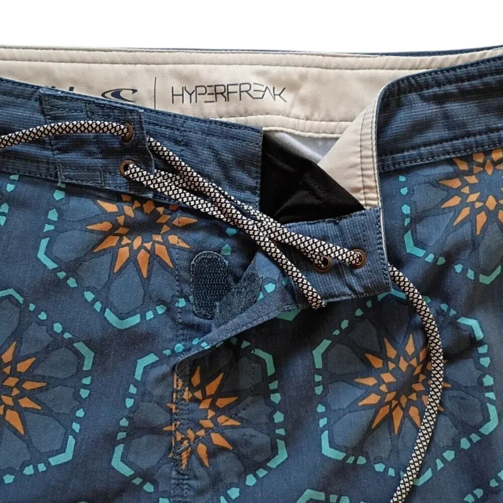 O'Neil Hyperfreak Men's Size 29 Aztec Swim Beach Surfing Board Shorts Drawstring